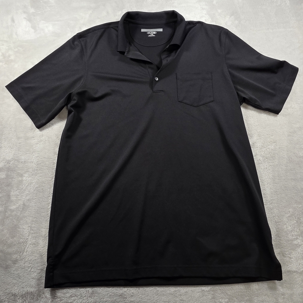 Greg Norman PlayDry Men’s Polo Shirt – Size Large – Black – Moisture Wicking Gol